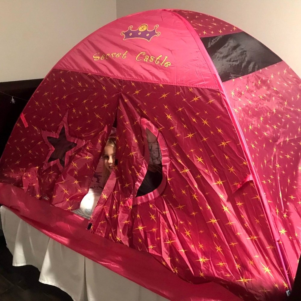 Pink Secret Castle Bed Play Tent- for full bed